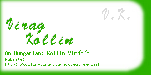 virag kollin business card
